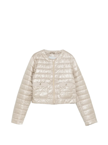  Herno Kids Quilted Zip-up Jacket - Neutrals 