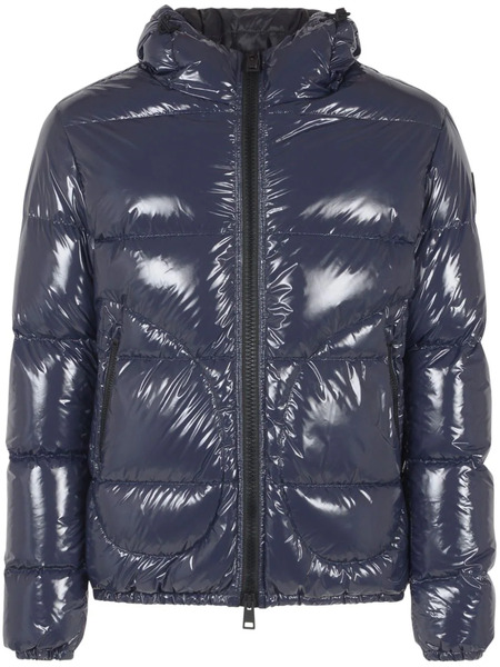  Herno Logo-patch Padded Jacket - Blue 