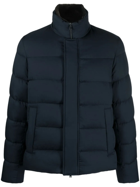  Herno Logo-plaque Padded-design Jacket - Blue 