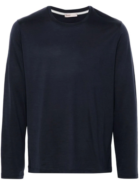  Herno Long-sleeve Wool T-shirt - Blue 