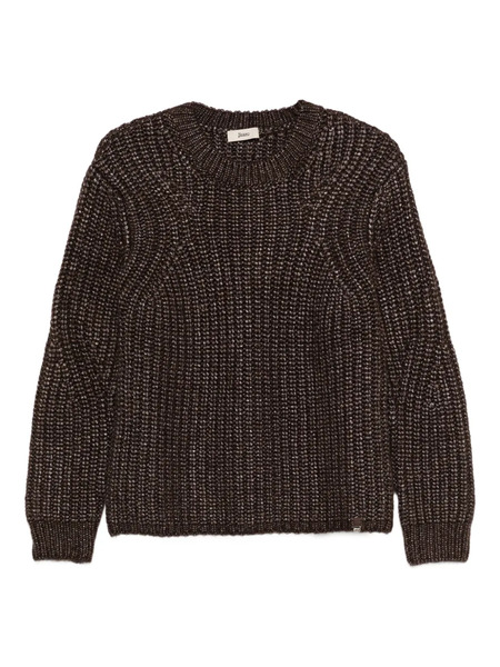  Herno Metallic Ribbed Knit Sweater - Brown 