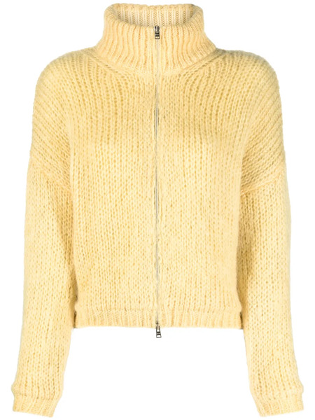  Herno Mohair-blend Cardigan - Yellow 