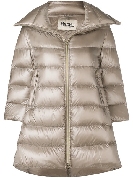  Herno Padded Zipped Coat - Neutrals 