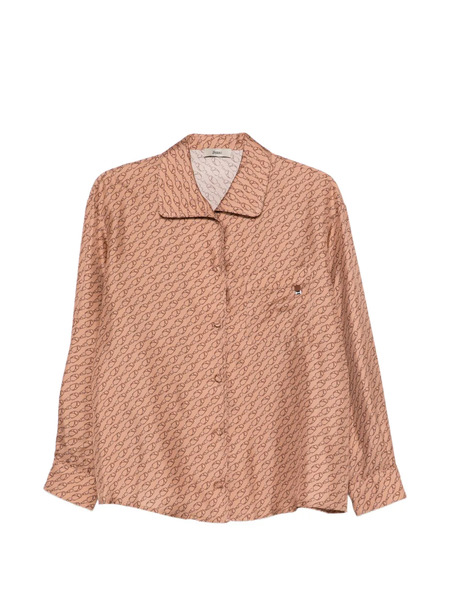  Herno Patterned Collared Shirt - Brown 