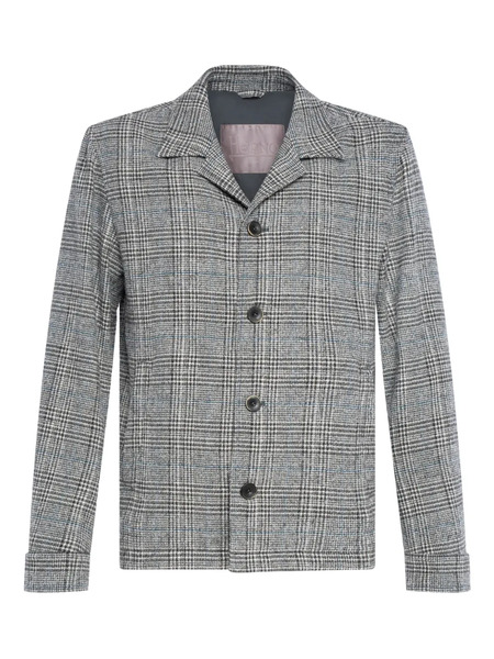  Herno Plaid Button Blazer - Grey 
