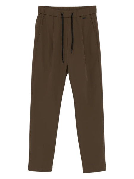  Herno Pleated Drawstring Trousers - Brown 