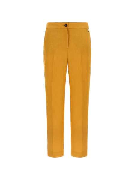  Herno Pleated Linen Trousers - Orange 