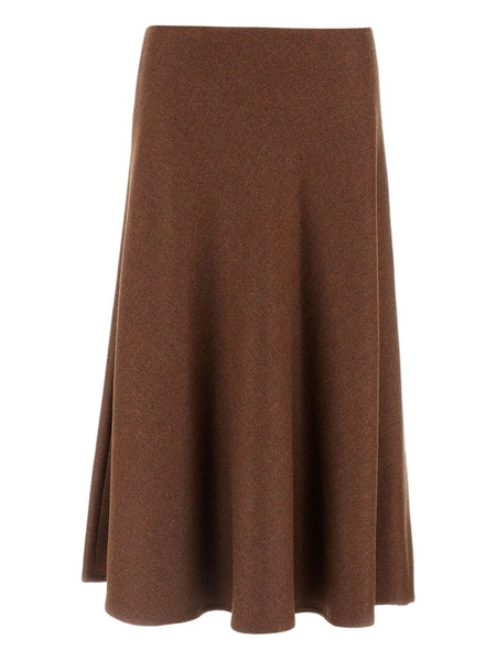  Herno Pleated Wool Skirt - Brown 