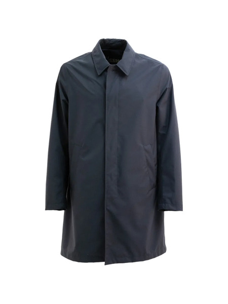  Herno Point-collar Coat - Blue 