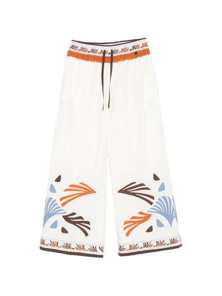  Herno Printed Drawstring Trousers - White 