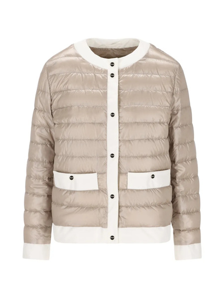  Herno Quilted Button Jacket - Neutrals 