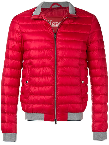  Herno Quilted High Neck Jacket - Red 