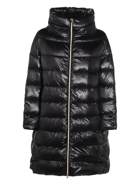  Herno Quilted High-neck Oversized Coat - Black 