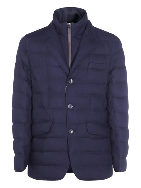  Herno Quilted Layered Blazer - Blue 