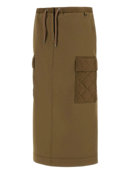 Herno Quilted-pocket Skirt - Brown 