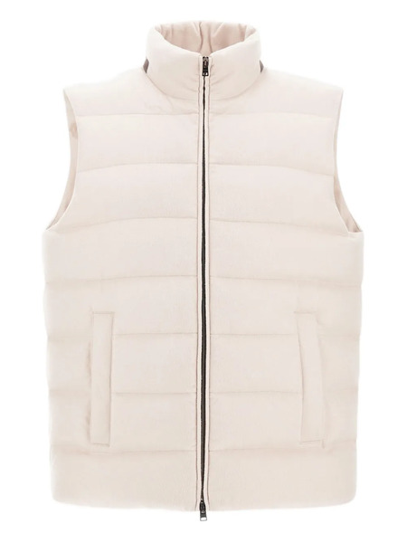  Herno Quilted Zip-front Gilet - Neutrals 