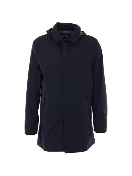  Herno Removable-hood Raincoat - Blue 