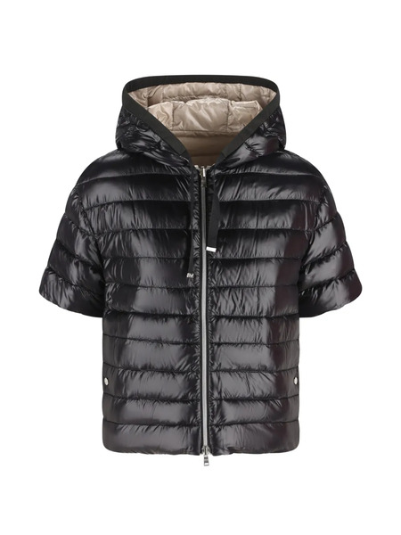  Herno Reversible Hooded Short-sleeves Jacket - Black 
