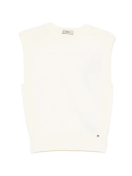  Herno Ribbbed-trim Vest - Neutrals 