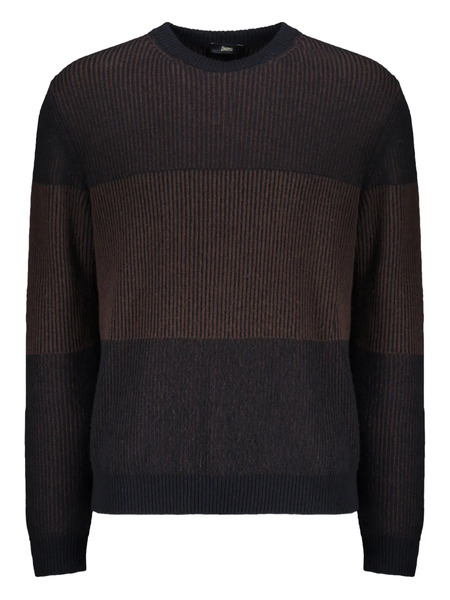  Herno Ribbed Colour-block Sweater - Brown 
