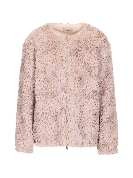 Herno Ruffled Zip Jacket - Pink 