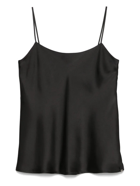  Herno Satin Tank Top - Black 