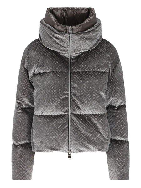  Herno Sequin High-neck Jacket - Grey 