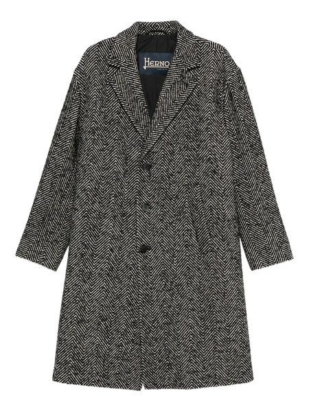  Herno Single-breasted Coat - Black 
