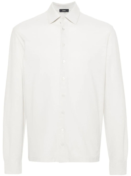  Herno Spread-collar Cotton Shirt - Neutrals 