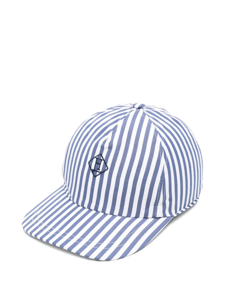  Herno Striped Baseball Cap - Blue 