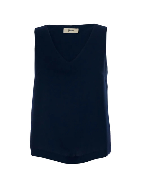  Herno V-neck Vest Top - Blue 