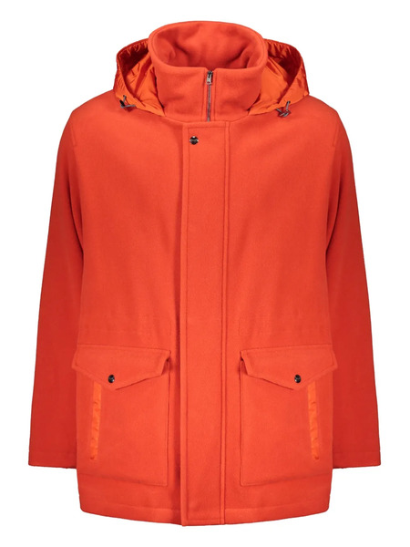  Herno Wool Parka Coat - Orange 