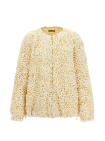  Herno Zip-fastening Ruffle Jacket - Neutrals 