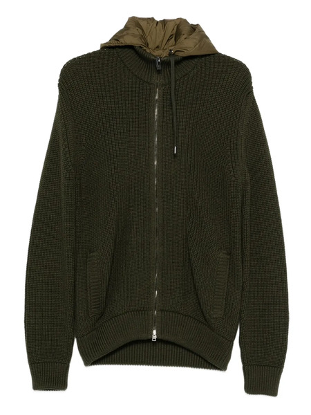  Herno Zip Hooded Cardigan - Green 