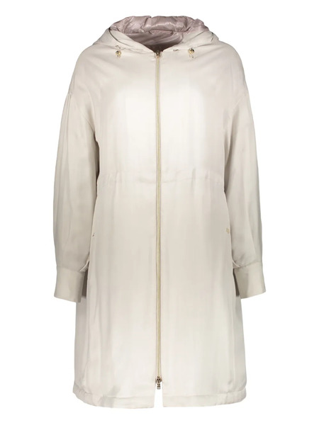  Herno Zip-up Hooded Coat - Neutrals 