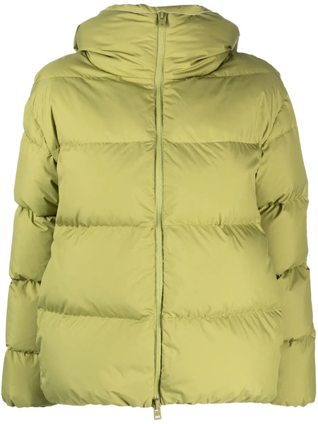  Herno Zip-up Hooded Down Jacket - Green 