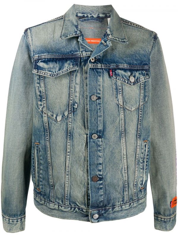  Heron Preston Denim Buttoned Jacket - Blue 