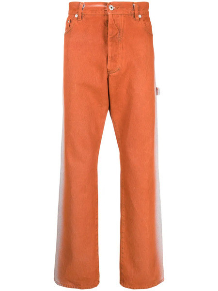 Heron Preston Gradient-effect Straight-leg Jeans - Orange 