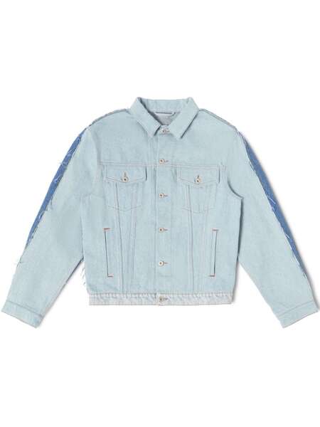  Heron Preston Logo-patch Denim Jacket - Blue 