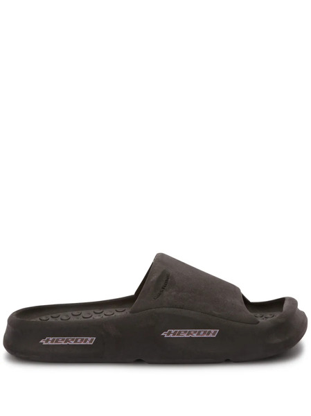  Heron Preston Moulded Flat Slides - Black 