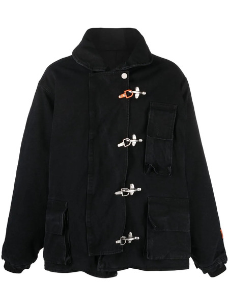  Heron Preston Toggle-fastening Canvas Jacket - Black 