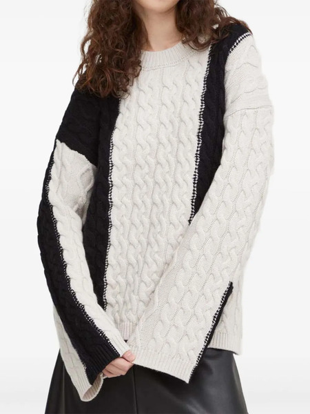  Herskind Cable Knit Panelled Sweater - Neutrals 