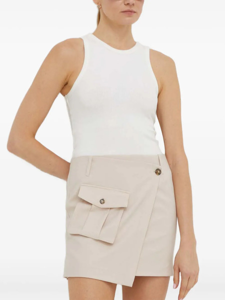  Herskind Pocket-wrap Mini Skirt - Neutrals 