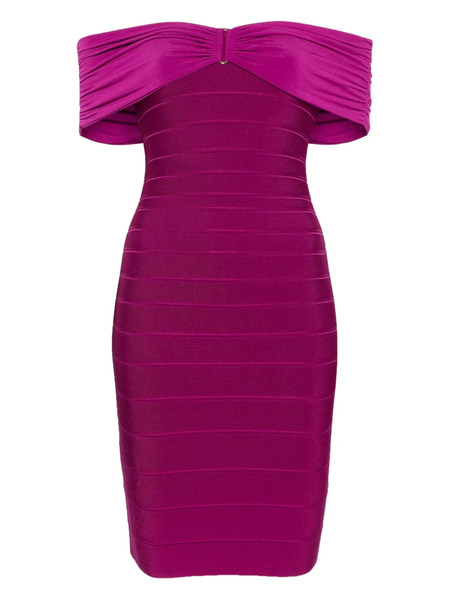  Hervé Léger Celine Mini Dress - Purple 