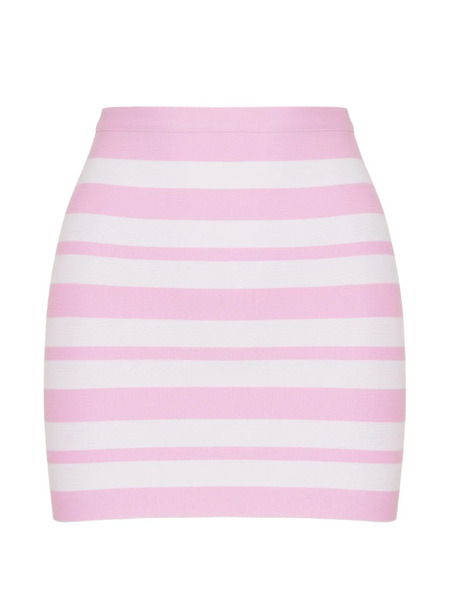  Herve Leger The Spotlight Striped Mini Skirt - Pink 