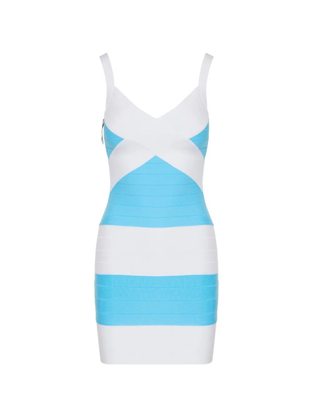  Herve Leger The Vip Mini Dress - Blue 
