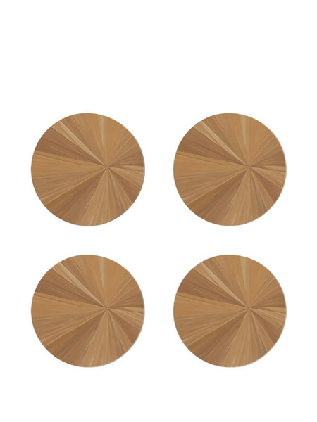  Hestialiving Soleil Round Coaster (set Of Four) - Neutrals 