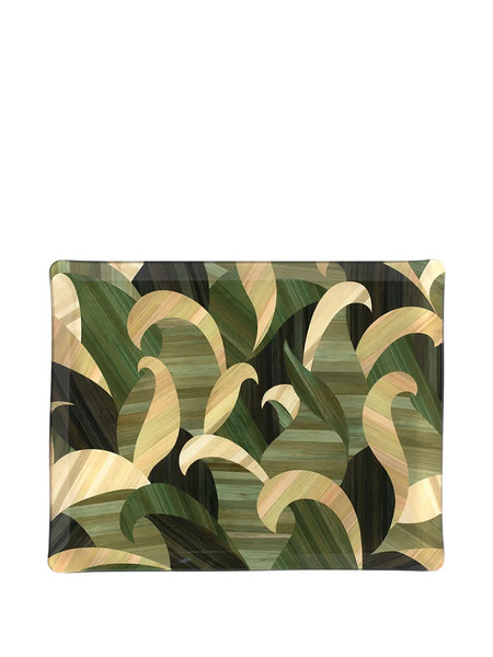  Hestialiving Tropique Leaf-pattern Serving Tray - Green 