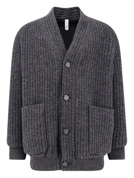  Hevo Ribbed Patch-pocket Cardigan - Grey 
