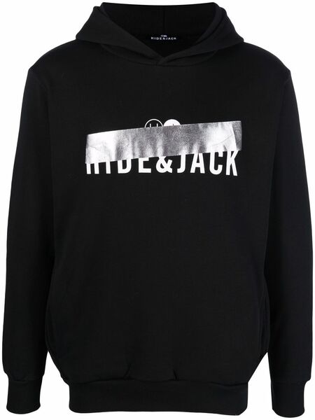  Hide&jack Logo-print Pullover Hoodie - Black 